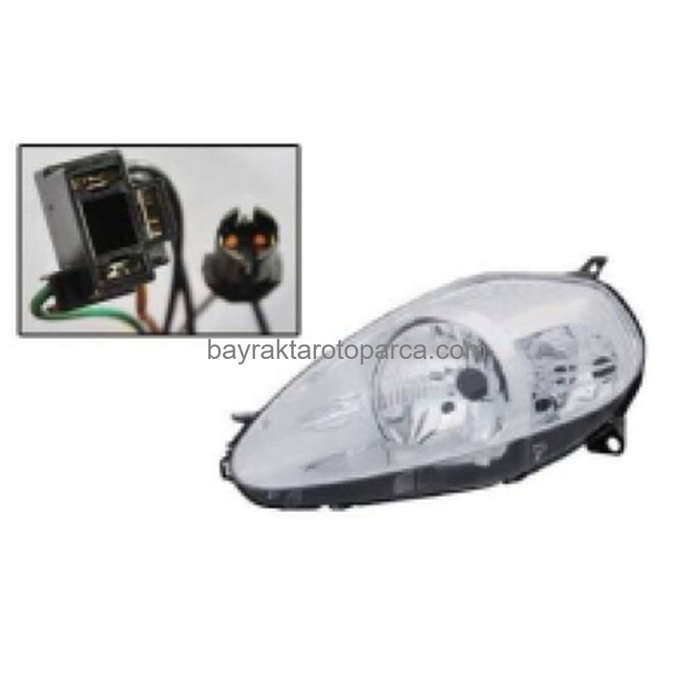 Fiat Grande Punto Ön Far Elektrikli Mot Krom Sol 2006-2008