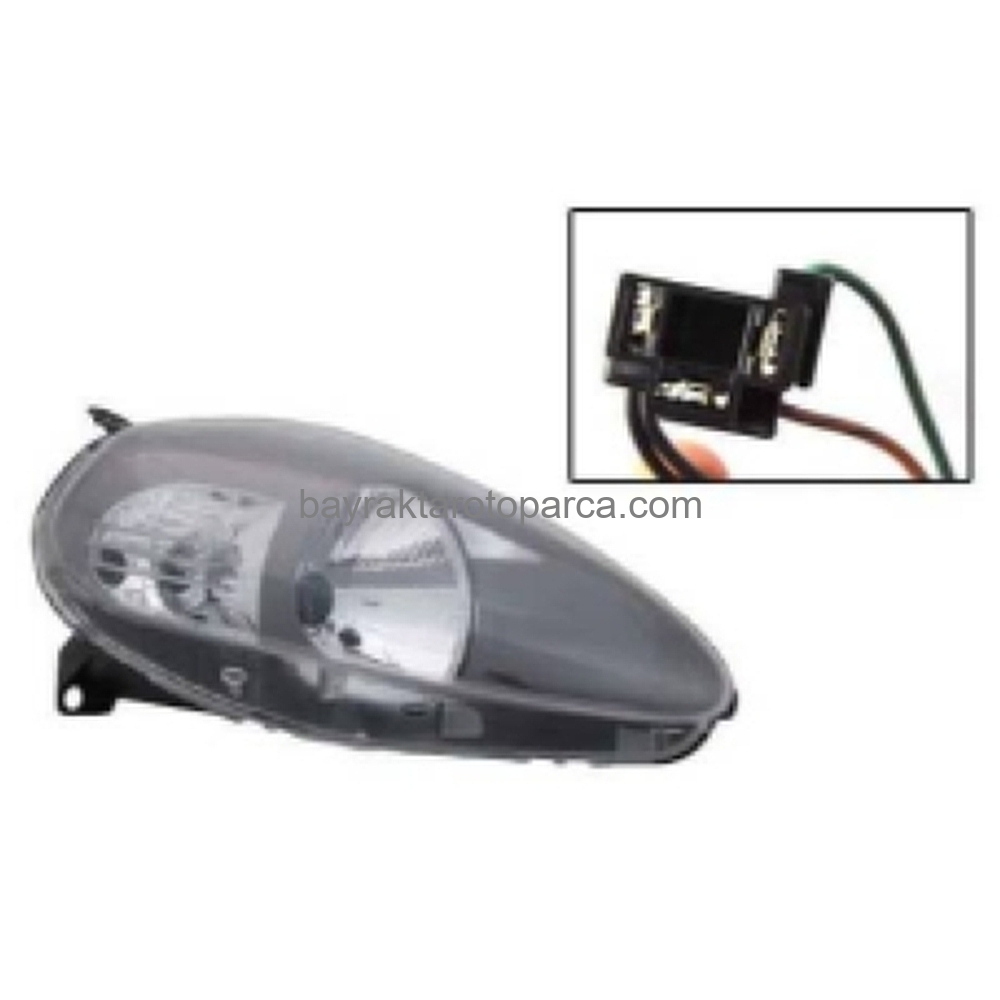 Fiat Gr Punto Ön Far Elektrikli Mot Koyu Gri Sağ 2008-2009