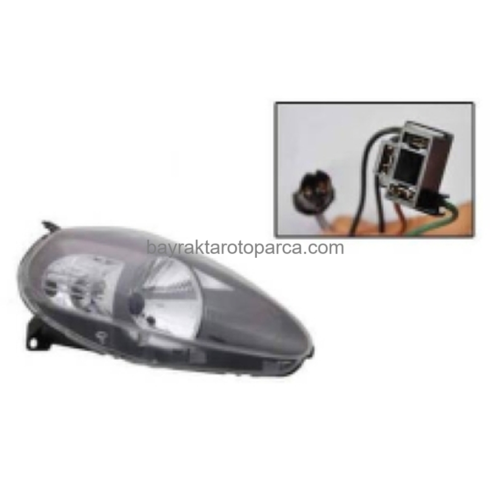 Fiat Gr Punto Ön Far Elektrikli Mot Gri 14P Sağ 2006-2008