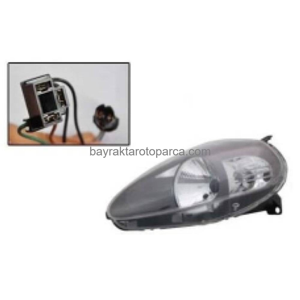 Fiat Gr Punto Ön Far Elektrikli Mot Gri 14P Sol 2006-2008
