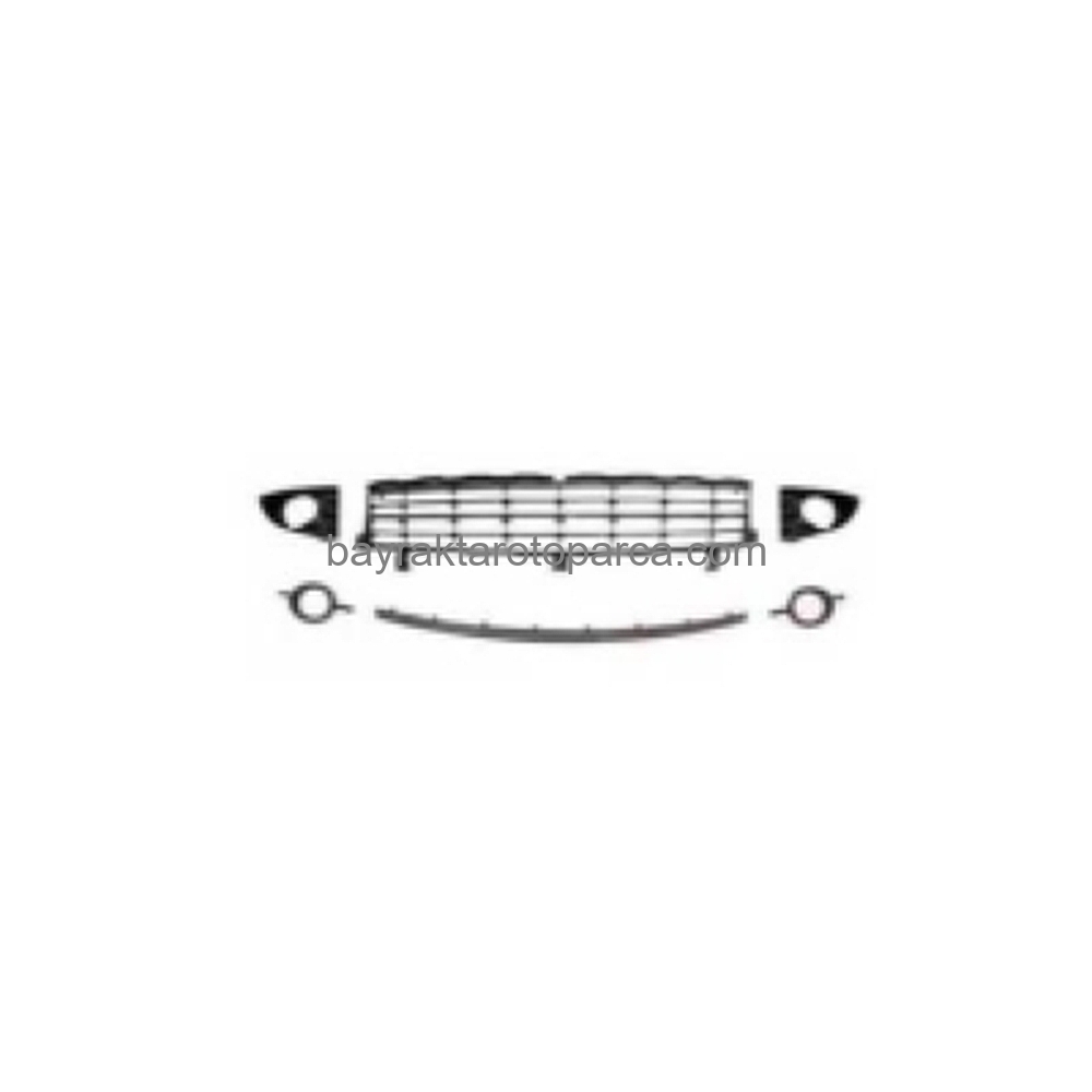 Renault Scenic Ön Tampon Panjuru Siyah Set 2006-2009