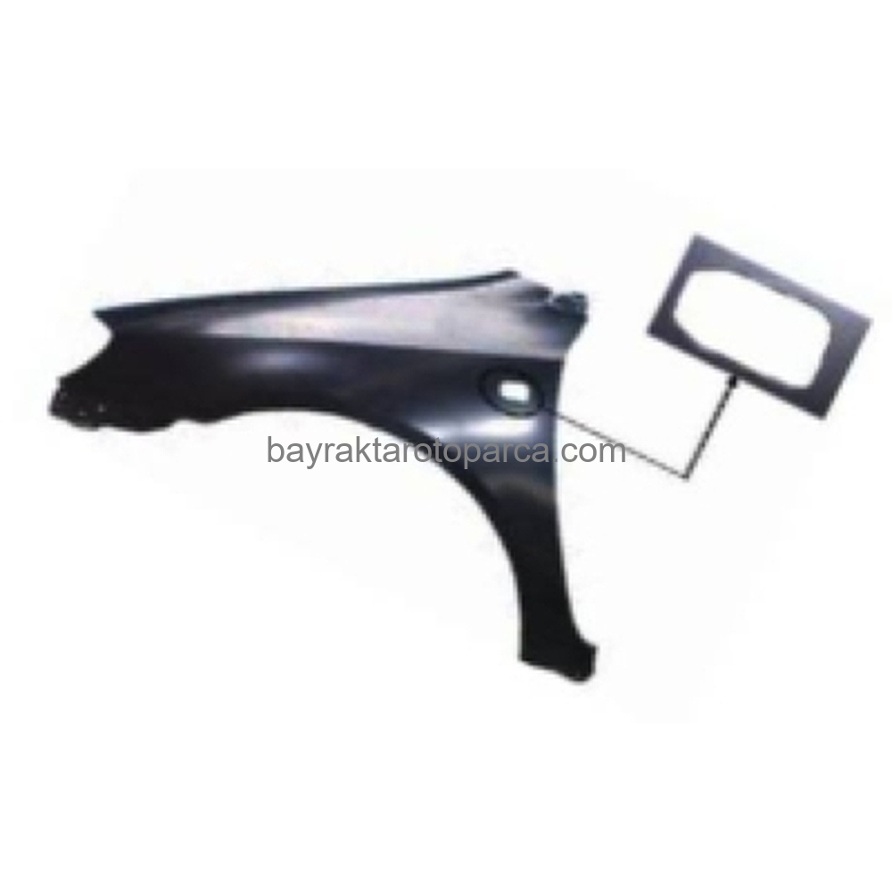Toyota Corolla Ön Çamurluk Delikli Sedan   Sol 2002-2006