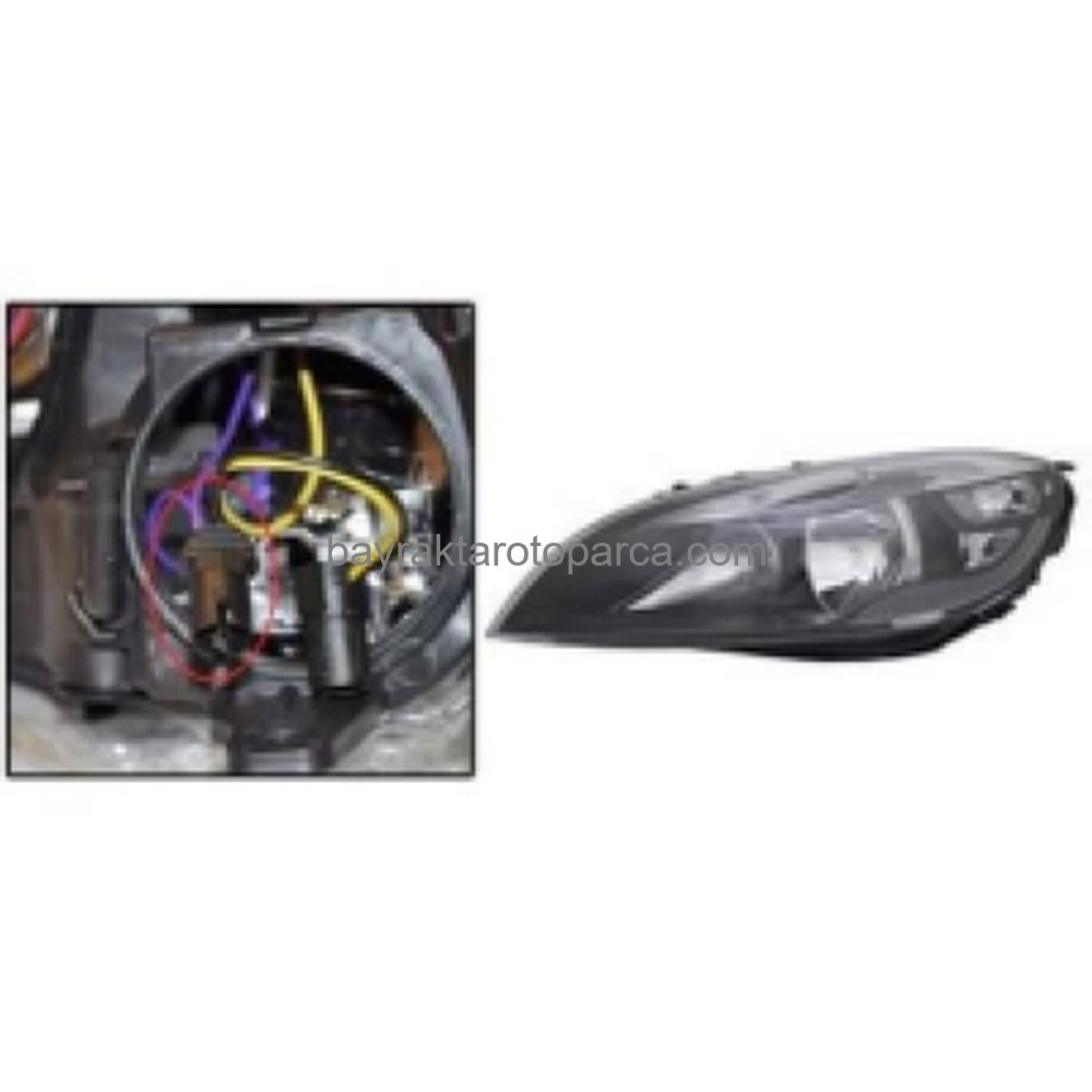 Volvo V40 Ön Far Elektrikli Motorlu Sinyal Kablolu Sol 2012-